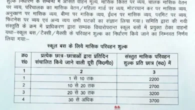 Photo of उत्तराखंड में अब स्कूल बस, स्कूल वैन का किराया हुआ तय, राज्य परिवहन प्राधिकरण का अहम फैसला !